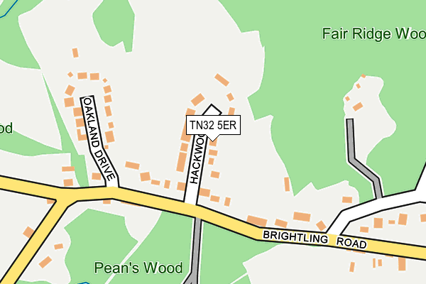 TN32 5ER map - OS OpenMap – Local (Ordnance Survey) TN32 5ER map - OS OpenMap – Local (Ordnance Survey)