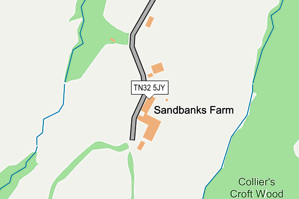TN32 5JY map - OS OpenMap – Local (Ordnance Survey) TN32 5JY map - OS OpenMap – Local (Ordnance Survey)