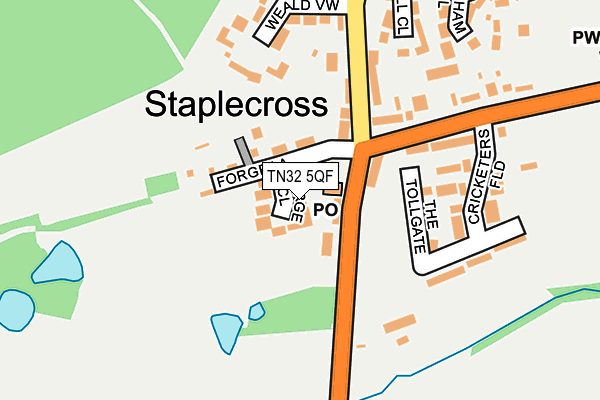 TN32 5QF map - OS OpenMap – Local (Ordnance Survey) TN32 5QF map - OS OpenMap – Local (Ordnance Survey)