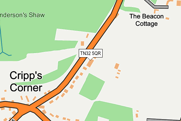 TN32 5QR map - OS OpenMap – Local (Ordnance Survey) TN32 5QR map - OS OpenMap – Local (Ordnance Survey)