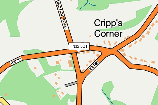 TN32 5QT map - OS OpenMap – Local (Ordnance Survey) TN32 5QT map - OS OpenMap – Local (Ordnance Survey)
