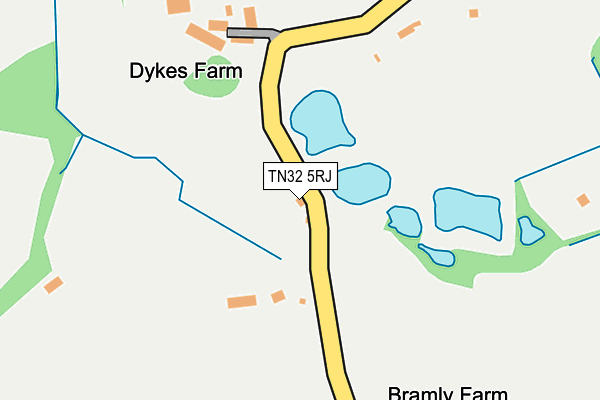 TN32 5RJ map - OS OpenMap – Local (Ordnance Survey) TN32 5RJ map - OS OpenMap – Local (Ordnance Survey)