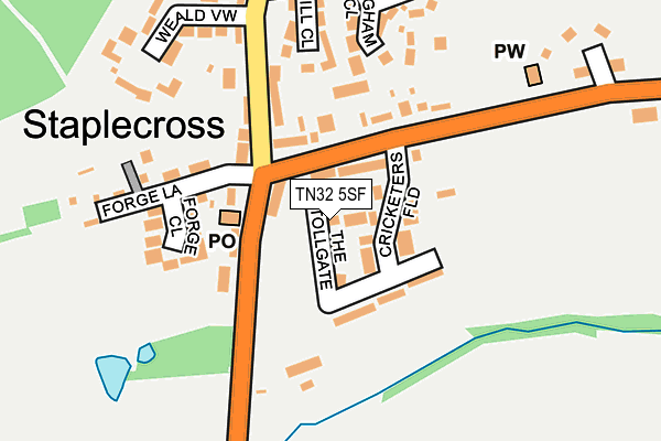TN32 5SF map - OS OpenMap – Local (Ordnance Survey) TN32 5SF map - OS OpenMap – Local (Ordnance Survey)