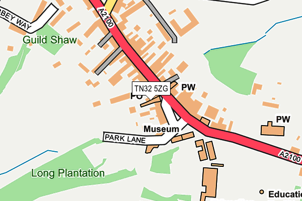 TN32 5ZG map - OS OpenMap – Local (Ordnance Survey) TN32 5ZG map - OS OpenMap – Local (Ordnance Survey)