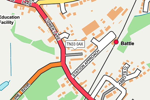 TN33 0AX map - OS OpenMap – Local (Ordnance Survey) TN33 0AX map - OS OpenMap – Local (Ordnance Survey)
