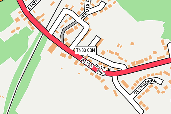 TN33 0BN map - OS OpenMap – Local (Ordnance Survey) TN33 0BN map - OS OpenMap – Local (Ordnance Survey)