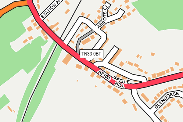 TN33 0BT map - OS OpenMap – Local (Ordnance Survey) TN33 0BT map - OS OpenMap – Local (Ordnance Survey)