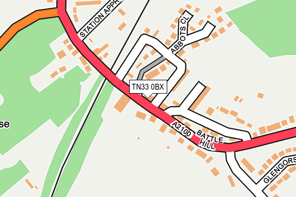 TN33 0BX map - OS OpenMap – Local (Ordnance Survey) TN33 0BX map - OS OpenMap – Local (Ordnance Survey)