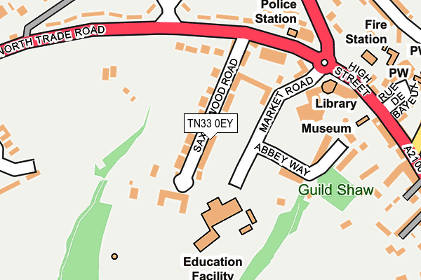TN33 0EY map - OS OpenMap – Local (Ordnance Survey) TN33 0EY map - OS OpenMap – Local (Ordnance Survey)