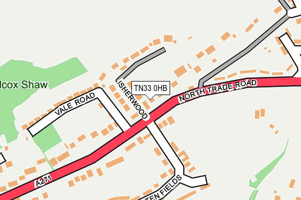 TN33 0HB map - OS OpenMap – Local (Ordnance Survey) TN33 0HB map - OS OpenMap – Local (Ordnance Survey)