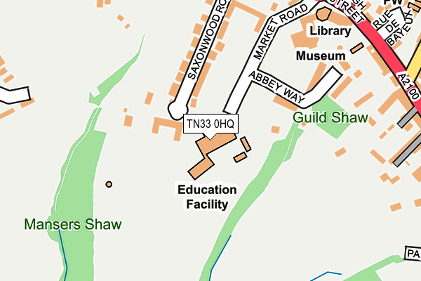 TN33 0HQ map - OS OpenMap – Local (Ordnance Survey)