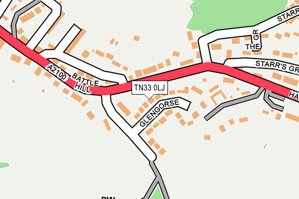 TN33 0LJ map - OS OpenMap – Local (Ordnance Survey) TN33 0LJ map - OS OpenMap – Local (Ordnance Survey)