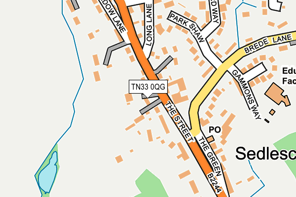 TN33 0QG map - OS OpenMap – Local (Ordnance Survey) TN33 0QG map - OS OpenMap – Local (Ordnance Survey)