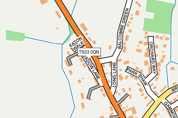 TN33 0QN map - OS OpenMap – Local (Ordnance Survey) TN33 0QN map - OS OpenMap – Local (Ordnance Survey)