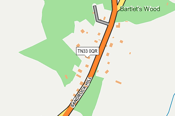 TN33 0QR map - OS OpenMap – Local (Ordnance Survey) TN33 0QR map - OS OpenMap – Local (Ordnance Survey)