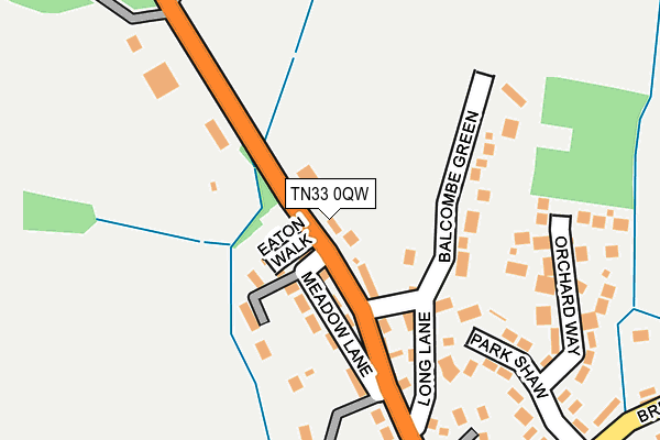 TN33 0QW map - OS OpenMap – Local (Ordnance Survey) TN33 0QW map - OS OpenMap – Local (Ordnance Survey)