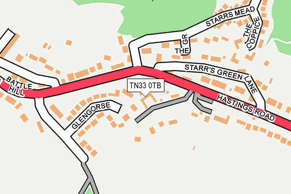 TN33 0TB map - OS OpenMap – Local (Ordnance Survey) TN33 0TB map - OS OpenMap – Local (Ordnance Survey)