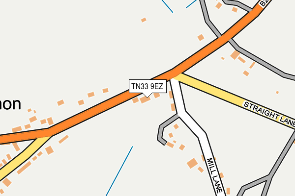 TN33 9EZ map - OS OpenMap – Local (Ordnance Survey) TN33 9EZ map - OS OpenMap – Local (Ordnance Survey)
