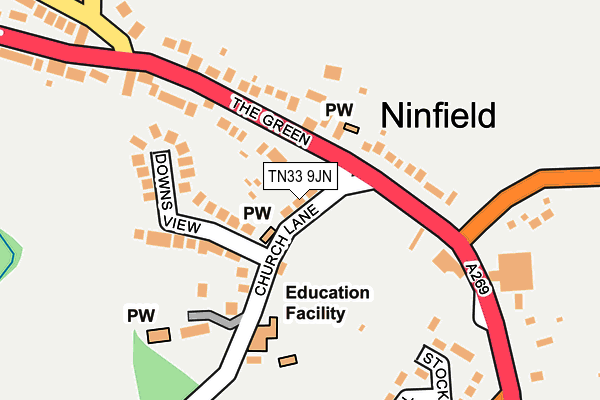 TN33 9JN map - OS OpenMap – Local (Ordnance Survey) TN33 9JN map - OS OpenMap – Local (Ordnance Survey)