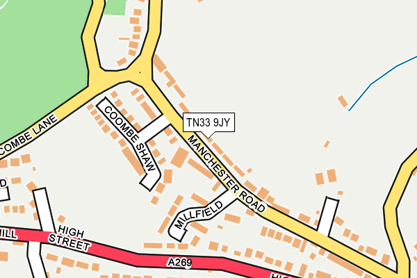 TN33 9JY map - OS OpenMap – Local (Ordnance Survey) TN33 9JY map - OS OpenMap – Local (Ordnance Survey)