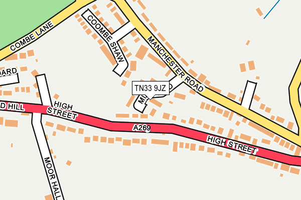 TN33 9JZ map - OS OpenMap – Local (Ordnance Survey) TN33 9JZ map - OS OpenMap – Local (Ordnance Survey)