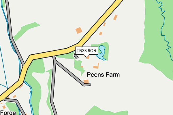 TN33 9QR map - OS OpenMap – Local (Ordnance Survey) TN33 9QR map - OS OpenMap – Local (Ordnance Survey)