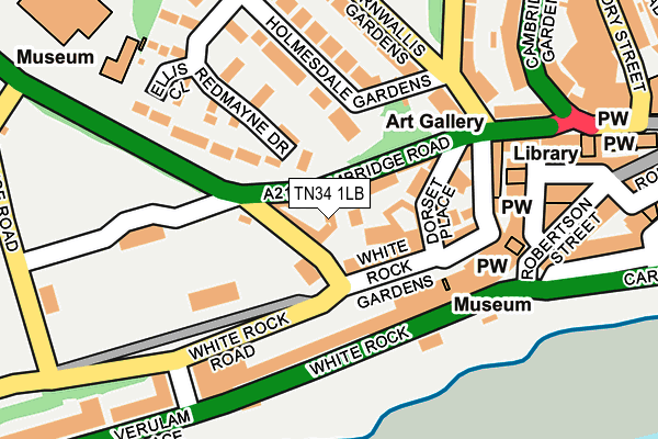 TN34 1LB map - OS OpenMap – Local (Ordnance Survey) TN34 1LB map - OS OpenMap – Local (Ordnance Survey)