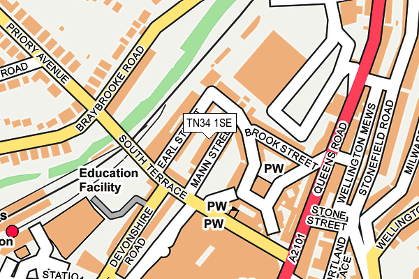 TN34 1SE map - OS OpenMap – Local (Ordnance Survey) TN34 1SE map - OS OpenMap – Local (Ordnance Survey)