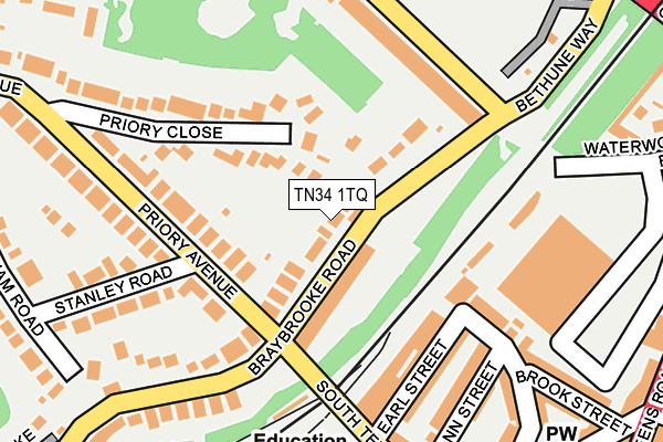 TN34 1TQ map - OS OpenMap – Local (Ordnance Survey) TN34 1TQ map - OS OpenMap – Local (Ordnance Survey)