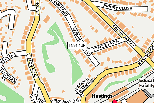 TN34 1UN map - OS OpenMap – Local (Ordnance Survey) TN34 1UN map - OS OpenMap – Local (Ordnance Survey)