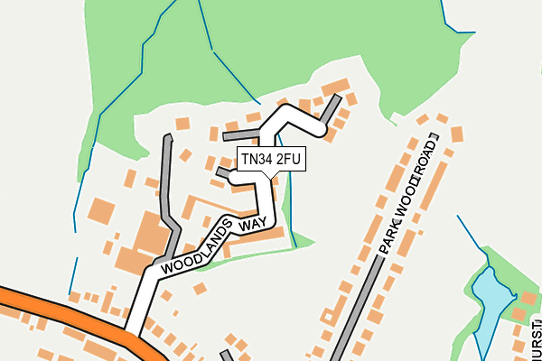 TN34 2FU map - OS OpenMap – Local (Ordnance Survey) TN34 2FU map - OS OpenMap – Local (Ordnance Survey)