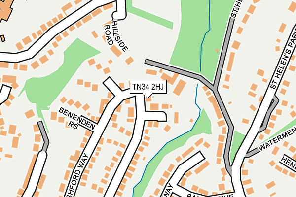 TN34 2HJ map - OS OpenMap – Local (Ordnance Survey) TN34 2HJ map - OS OpenMap – Local (Ordnance Survey)