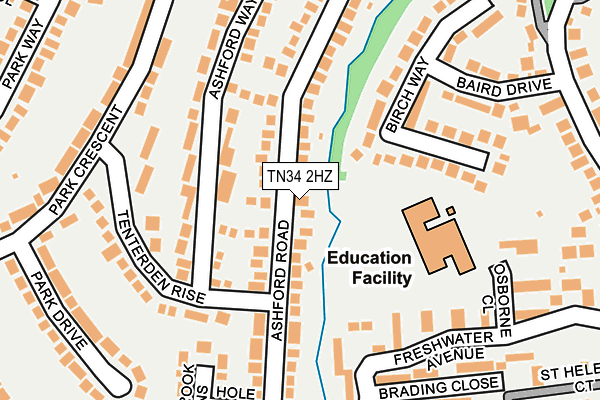 TN34 2HZ map - OS OpenMap – Local (Ordnance Survey) TN34 2HZ map - OS OpenMap – Local (Ordnance Survey)