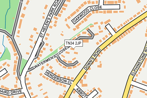 TN34 2JP map - OS OpenMap – Local (Ordnance Survey) TN34 2JP map - OS OpenMap – Local (Ordnance Survey)