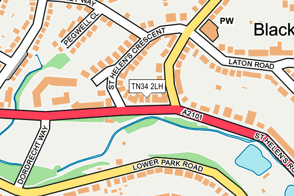 TN34 2LH map - OS OpenMap – Local (Ordnance Survey) TN34 2LH map - OS OpenMap – Local (Ordnance Survey)