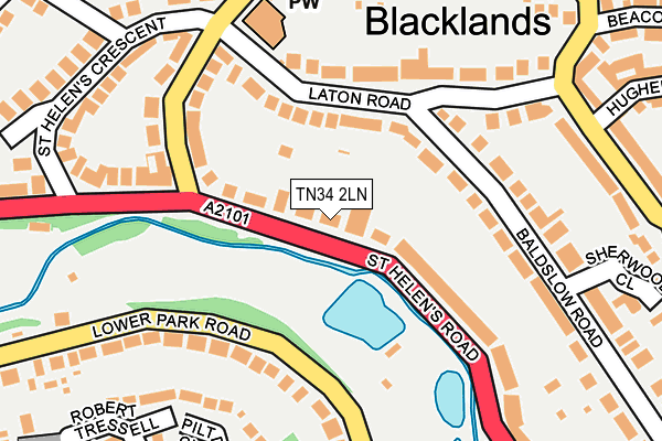TN34 2LN map - OS OpenMap – Local (Ordnance Survey) TN34 2LN map - OS OpenMap – Local (Ordnance Survey)