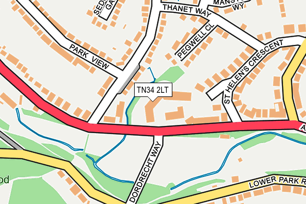 TN34 2LT map - OS OpenMap – Local (Ordnance Survey) TN34 2LT map - OS OpenMap – Local (Ordnance Survey)