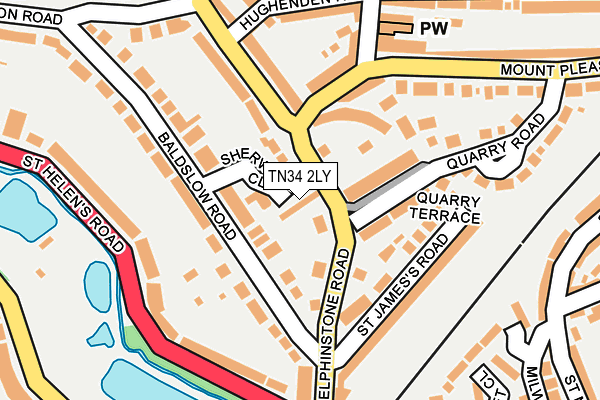 TN34 2LY map - OS OpenMap – Local (Ordnance Survey) TN34 2LY map - OS OpenMap – Local (Ordnance Survey)