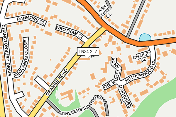 TN34 2LZ map - OS OpenMap – Local (Ordnance Survey) TN34 2LZ map - OS OpenMap – Local (Ordnance Survey)