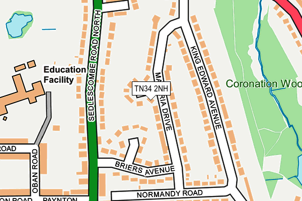 TN34 2NH map - OS OpenMap – Local (Ordnance Survey) TN34 2NH map - OS OpenMap – Local (Ordnance Survey)