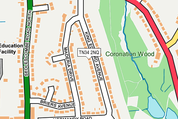 TN34 2NQ map - OS OpenMap – Local (Ordnance Survey) TN34 2NQ map - OS OpenMap – Local (Ordnance Survey)
