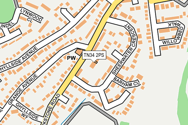 TN34 2PS map - OS OpenMap – Local (Ordnance Survey) TN34 2PS map - OS OpenMap – Local (Ordnance Survey)