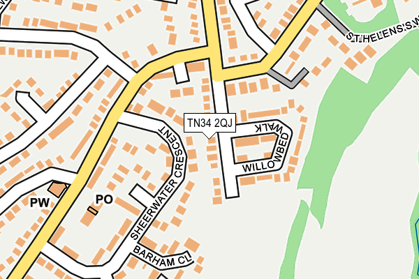 TN34 2QJ map - OS OpenMap – Local (Ordnance Survey) TN34 2QJ map - OS OpenMap – Local (Ordnance Survey)