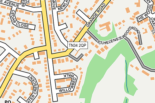 TN34 2QP map - OS OpenMap – Local (Ordnance Survey) TN34 2QP map - OS OpenMap – Local (Ordnance Survey)