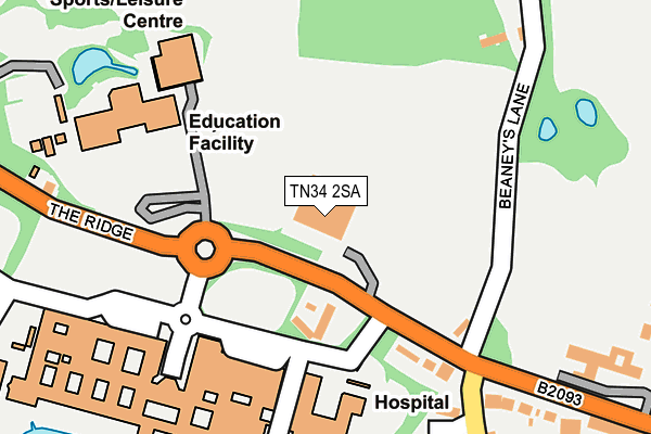 TN34 2SA map - OS OpenMap – Local (Ordnance Survey) TN34 2SA map - OS OpenMap – Local (Ordnance Survey)