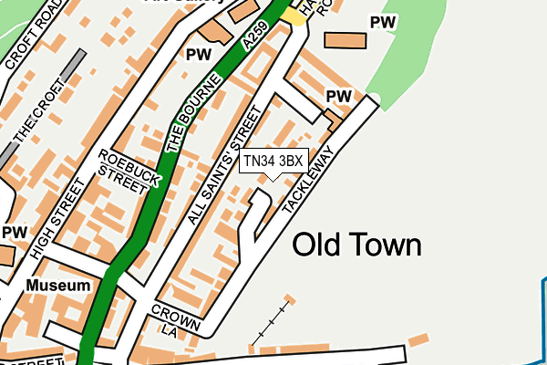TN34 3BX map - OS OpenMap – Local (Ordnance Survey) TN34 3BX map - OS OpenMap – Local (Ordnance Survey)