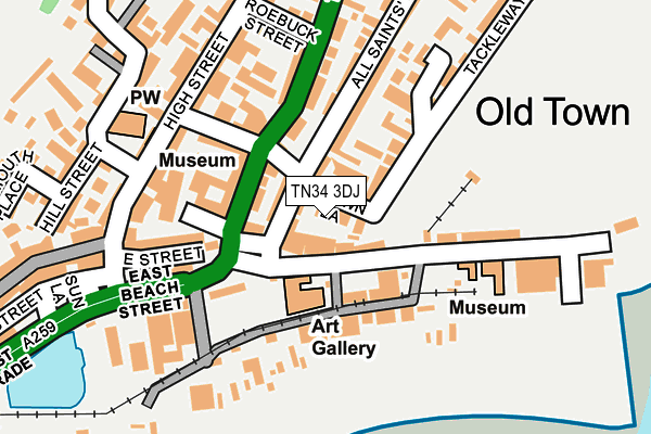 TN34 3DJ map - OS OpenMap – Local (Ordnance Survey) TN34 3DJ map - OS OpenMap – Local (Ordnance Survey)