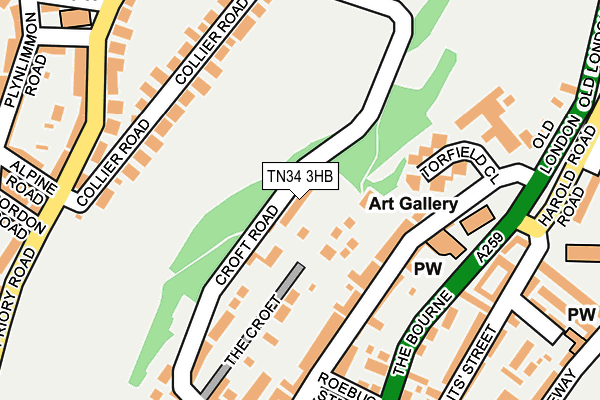 TN34 3HB map - OS OpenMap – Local (Ordnance Survey) TN34 3HB map - OS OpenMap – Local (Ordnance Survey)