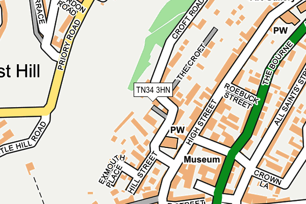 TN34 3HN map - OS OpenMap – Local (Ordnance Survey) TN34 3HN map - OS OpenMap – Local (Ordnance Survey)