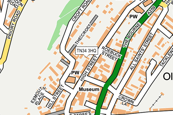 TN34 3HQ map - OS OpenMap – Local (Ordnance Survey) TN34 3HQ map - OS OpenMap – Local (Ordnance Survey)